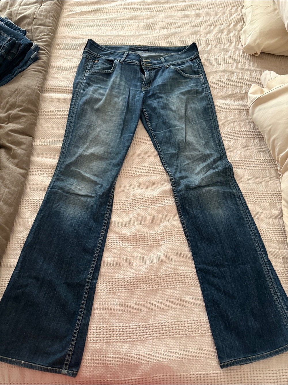 Hudson Jeans Mid-Rise Blue Flare Jeans
